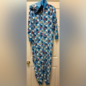 Sesame Street Unisex Adult L Cookie Monster Pajama Onesie